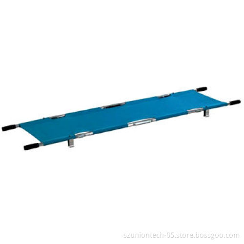 Aluminum Alloy Foldaway Stretcher 4-fold, Used for Hospitals, Sports, Ambulance, Self-weight 6kg